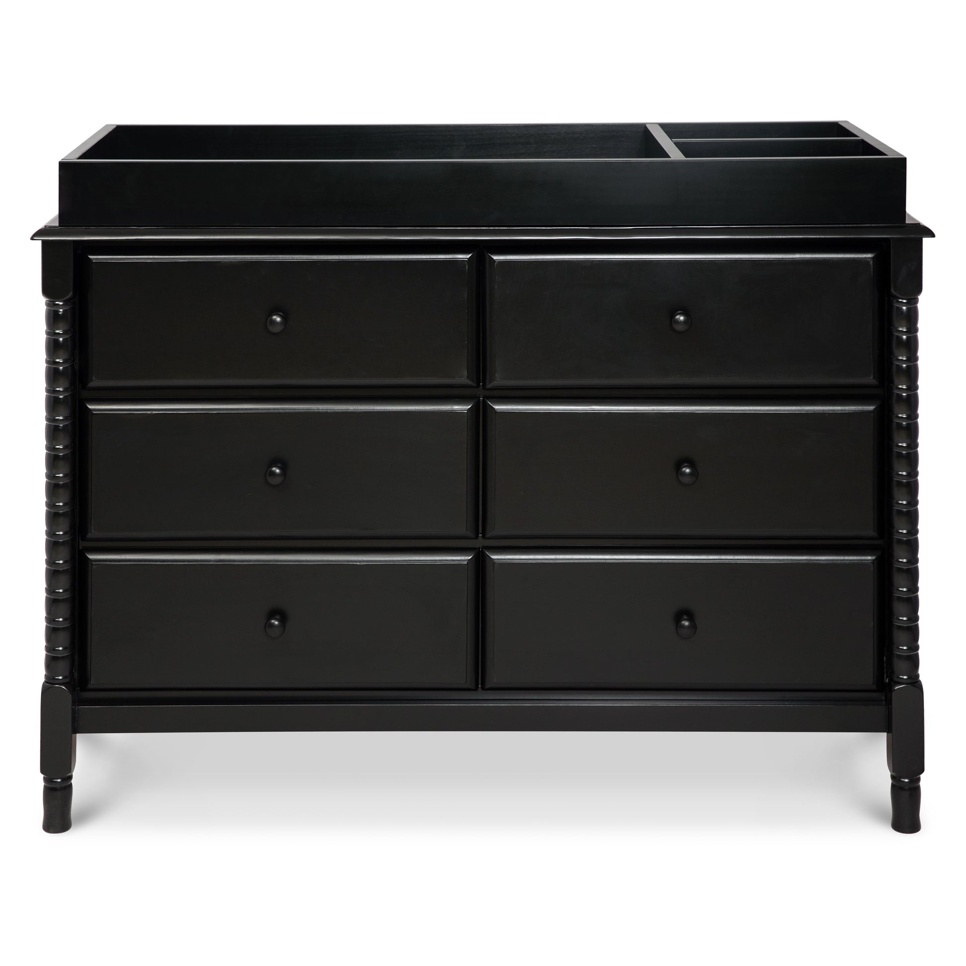 M7326E,DaVinci,Jenny Lind Spindle 6-Drawer Dresser in Ebony