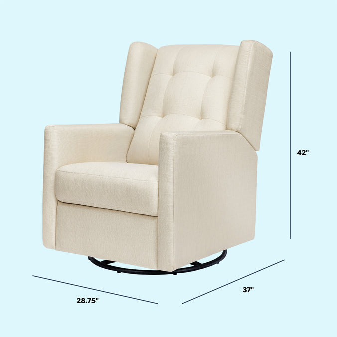 M21287NO,DaVinci,Maddox recliner and swivel glider in Natural Oat