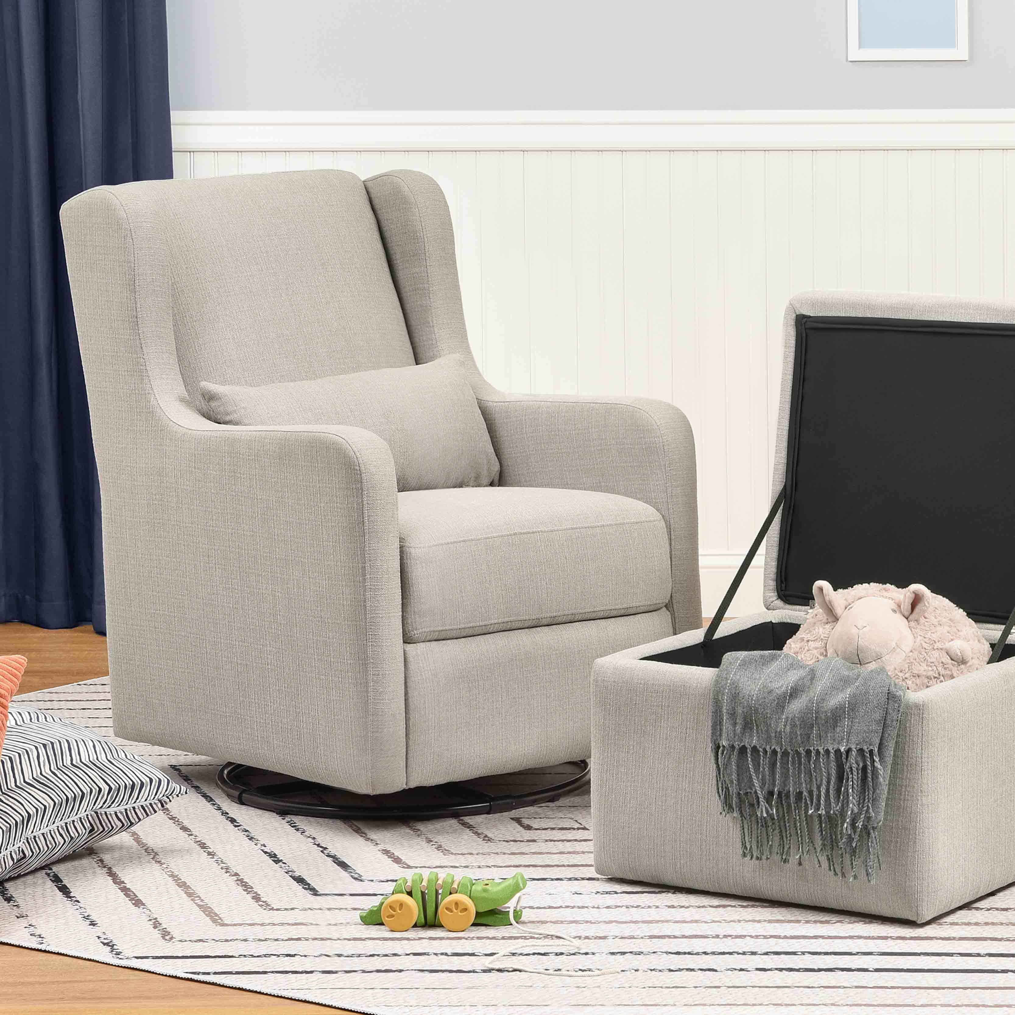 Adrian Swivel Glider with Storage Ottoman DaVinci Baby