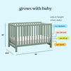 F11901LS,Carter's,Colby 4-in-1 Low-profile Convertible Crib in Light Sage