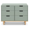 W4926LSHY,DaVinci,Marley 6-Drawer Double Dresser in Light Sage & Honey