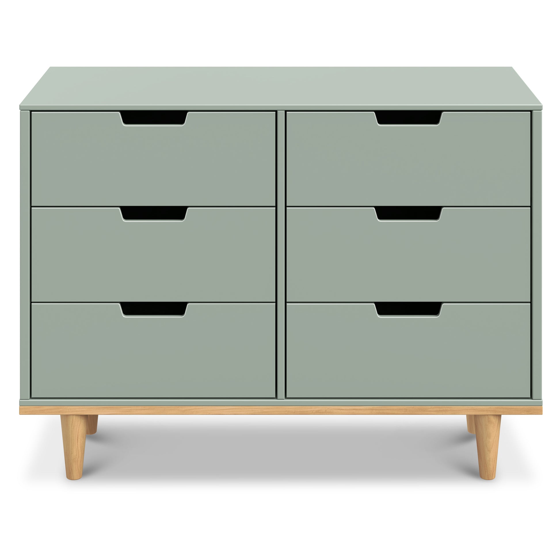 W4926LSHY,DaVinci,Marley 6-Drawer Double Dresser in Light Sage & Honey