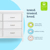 M12826W,Charlie 6-Drawer Double Dresser in White