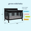 M5501E,DaVinci,Kalani 4-in-1 Convertible Crib in Ebony