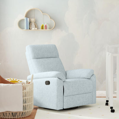 M24387HBL,Suzy Swivel Recliner in Heathered Blue