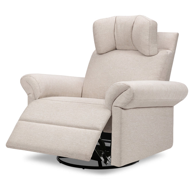 M24386BH,DaVinci,Suzy Flex Swivel Recliner w/ Adj. Arms & Headrest in Beach