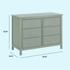 M12826LS,Charlie 6-Drawer Double Dresser in Light Sage