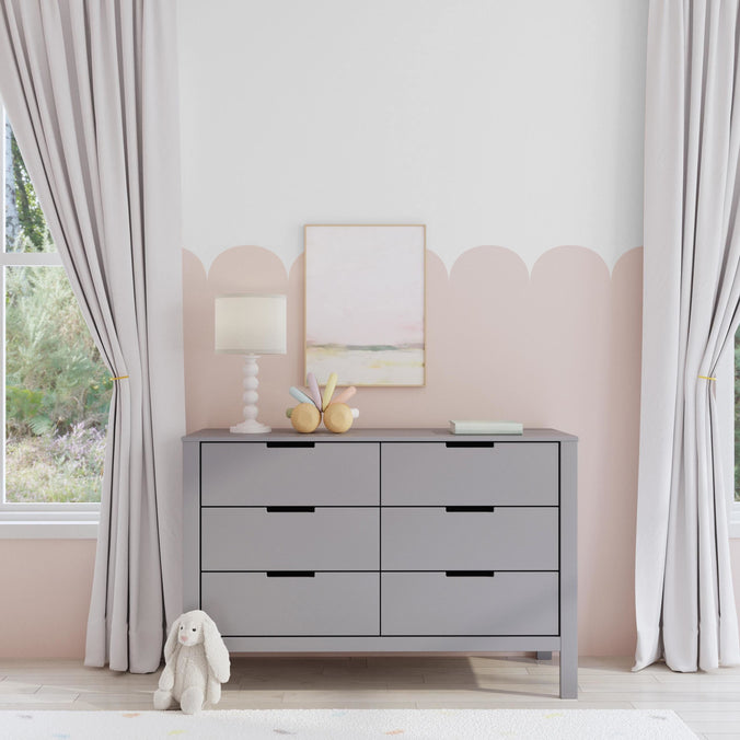 F11926G,Carter's,Colby 6-Drawer Double Dresser in Grey Finish