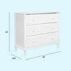 M7323W,DaVinci,Jenny Lind Spindle 3-Drawer Dresser in White