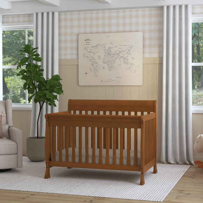 M5501CT,DaVinci,Kalani 4-in-1 Convertible Crib in Chestnut Finish