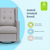 M21287MIG,DaVinci,Maddox Recliner and Swivel Glider in Misty Grey