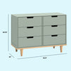 W4926LSHY,DaVinci,Marley 6-Drawer Double Dresser in Light Sage & Honey