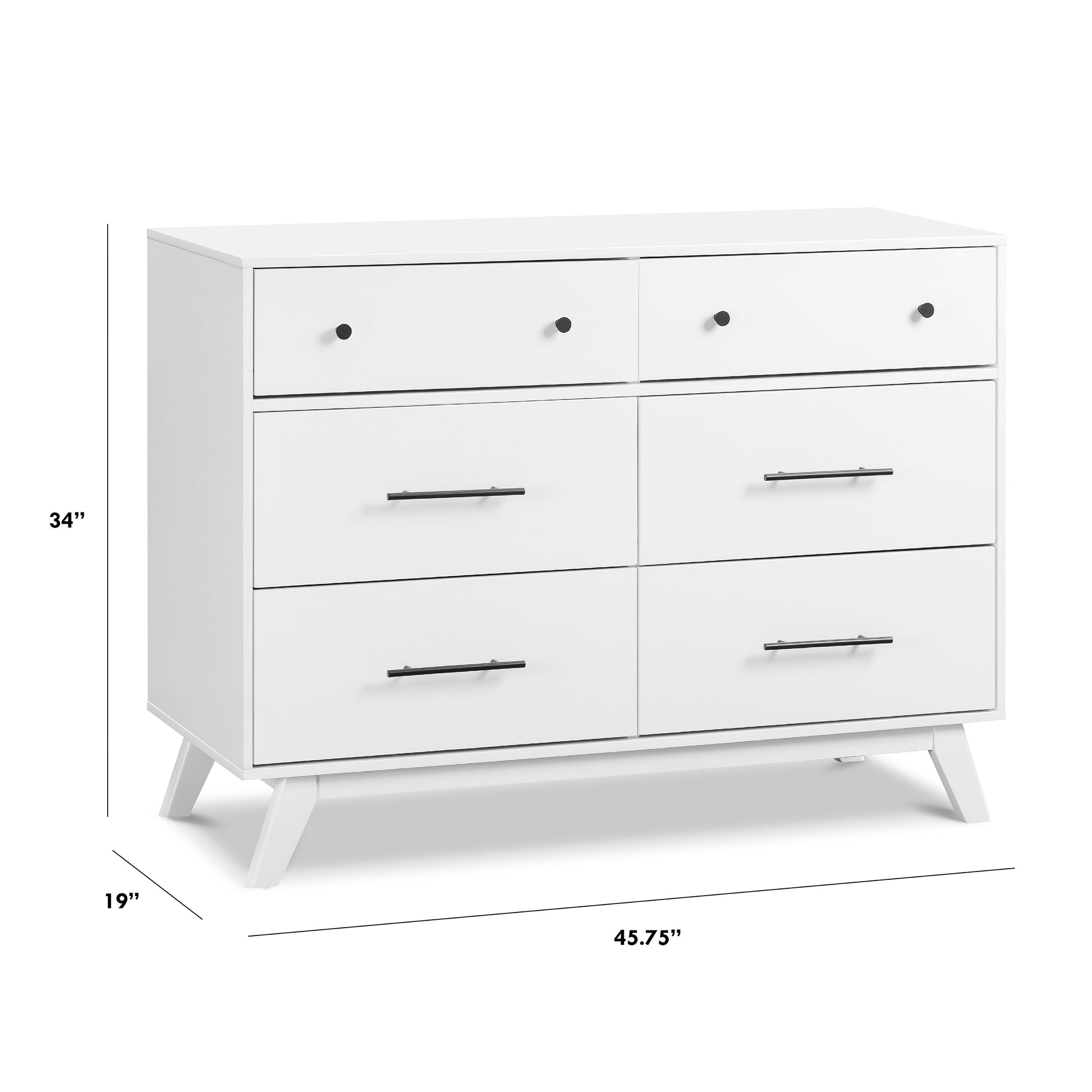 M22526W,DaVinci,Otto 6-Drawer Dresser in White