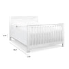 M5789CGW,The MDB Family,Hidden Hardware Twin/Full Size Bed Conversion Kit in Cottage White