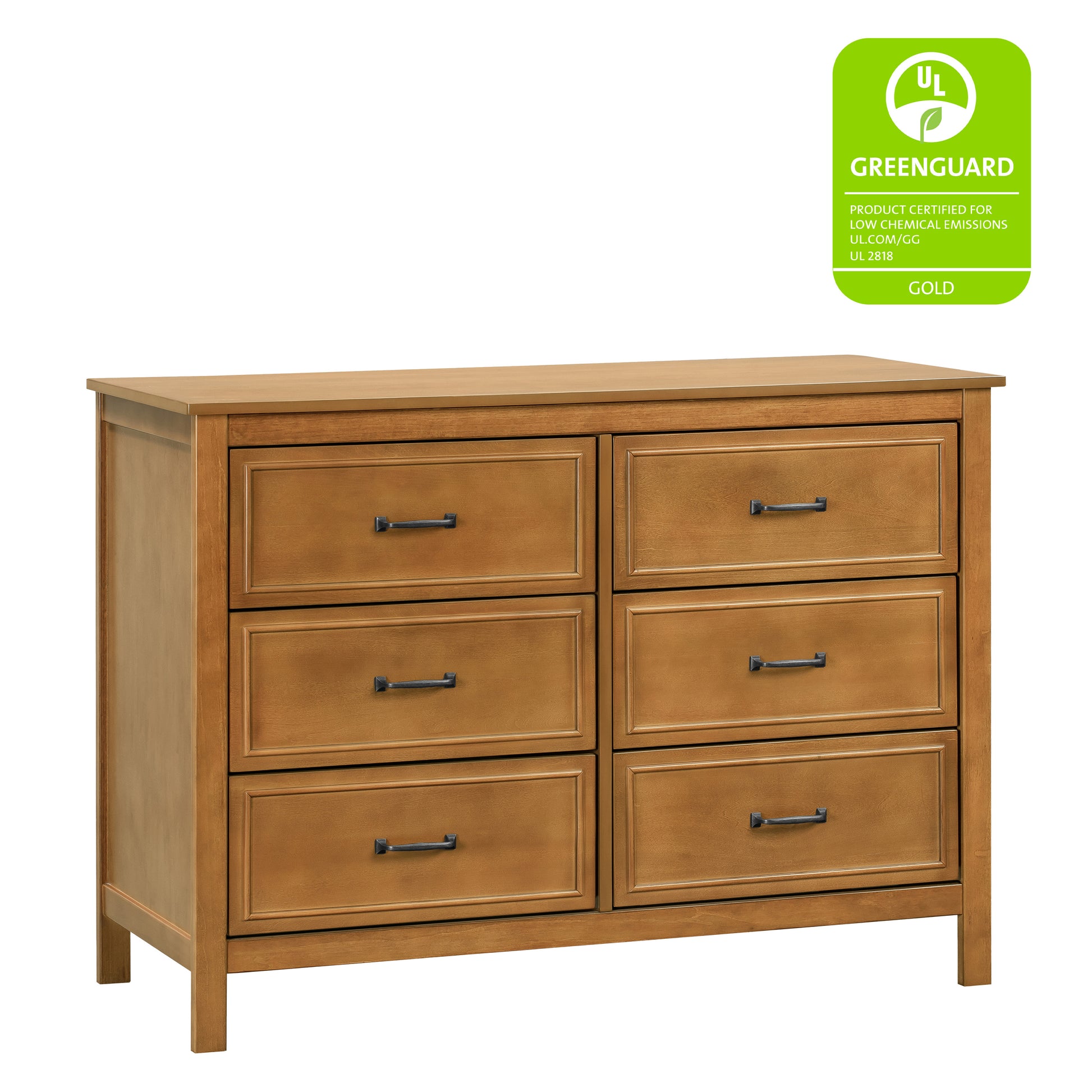 M12826CT,DaVinci,Charlie 6-Drawer Double Dresser in Chestnut