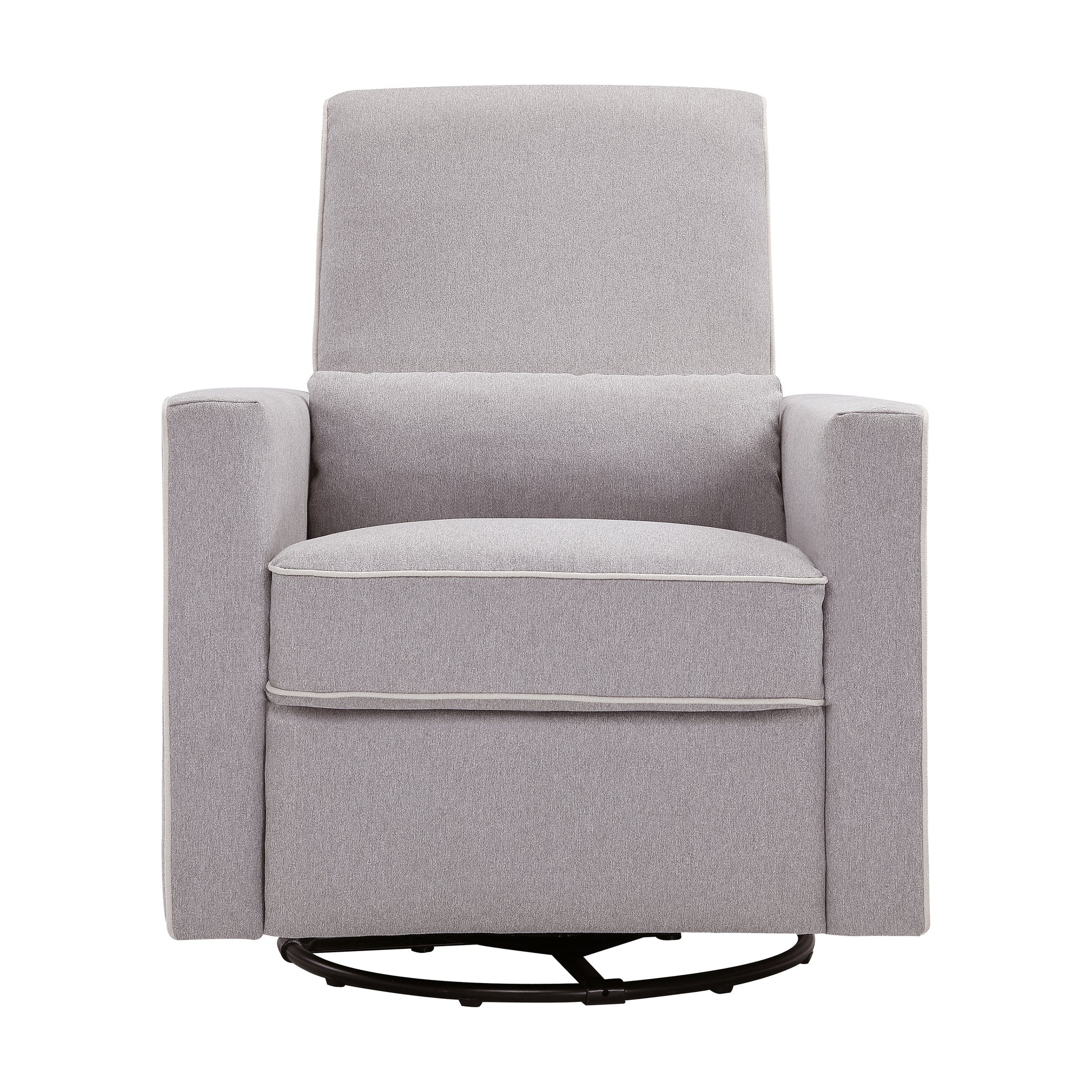 M10887GCM,DaVinci,Piper Recliner in Grey Finish w/Cream Piping