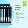 M5598E,DaVinci,Kalani 4-in-1 Convertible Mini Crib in Ebony