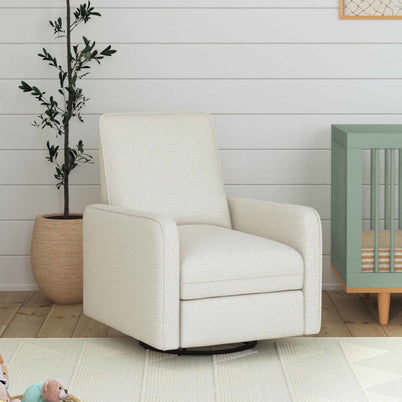 M19387WB,DaVinci,Penny Swivel Recliner in Ivory Boucle