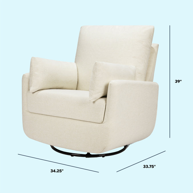 M24587VN,DaVinci,Juno Swivel Glider in Vanilla