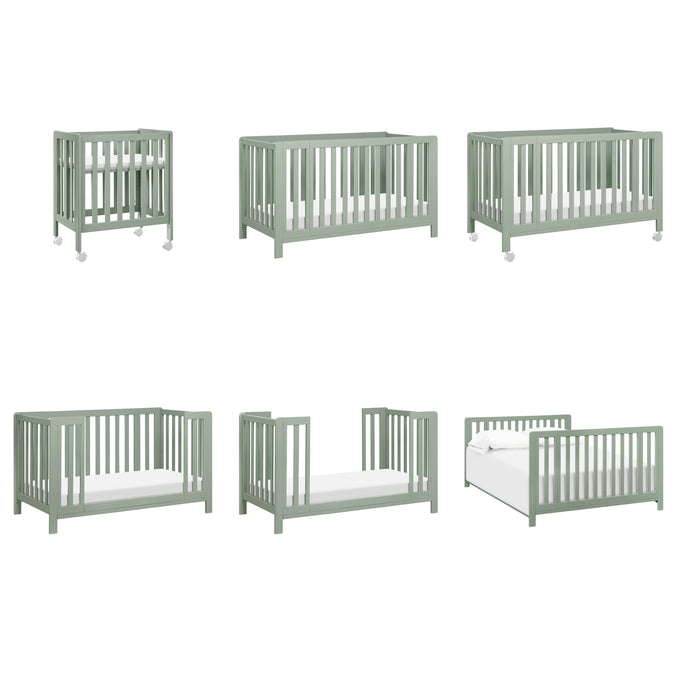 F11980LS,Carter's,Colby GROW 6-in-1 Convertible Bassinet to Crib in Light Sage