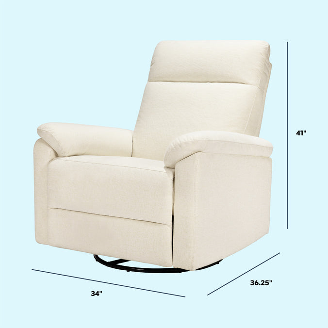 M24388VN,Suzy Electronic Swivel Recliner in Vanilla