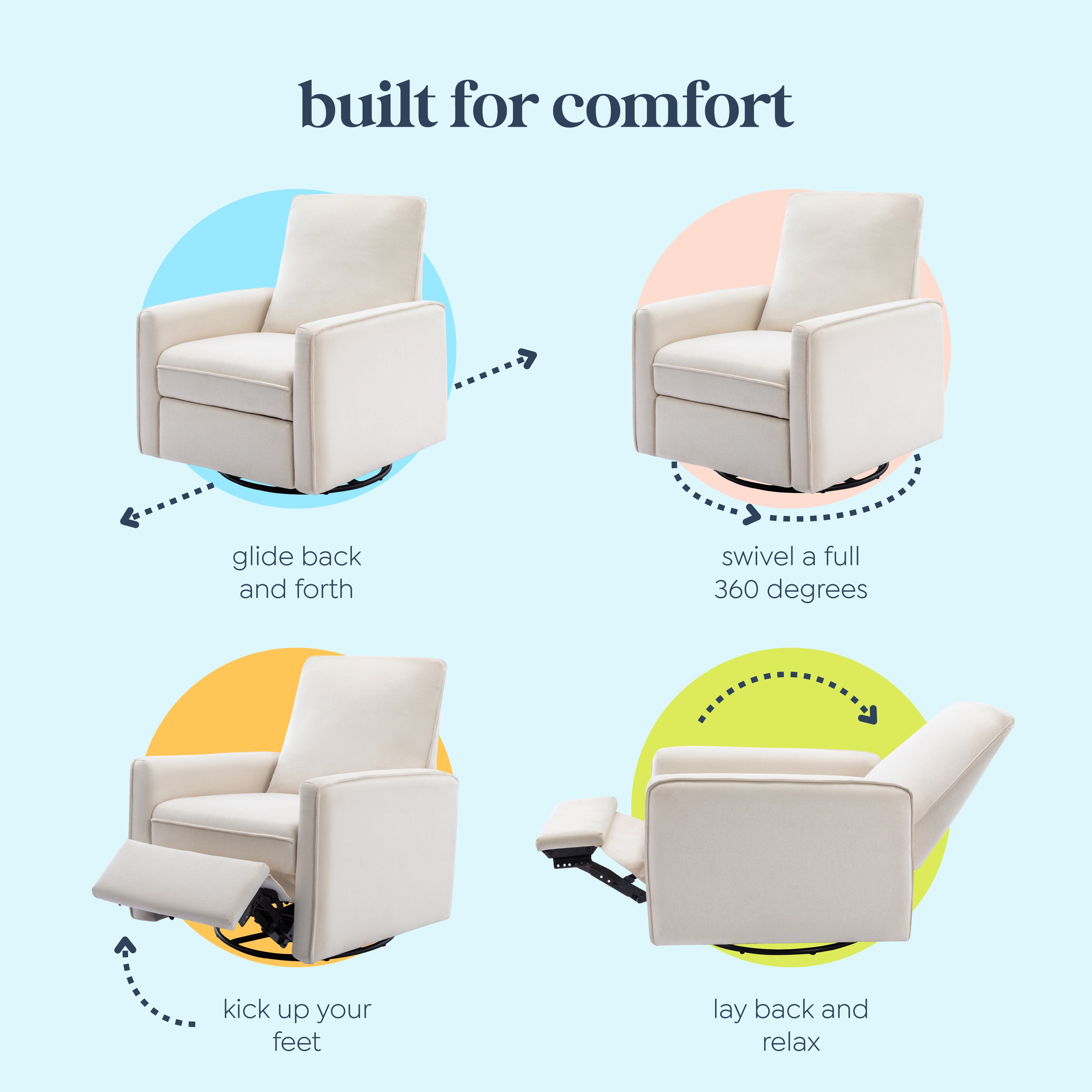 DaVinci Penny Recliner and Swivel Glider | Eco-Friendly Water