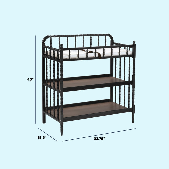 M0302EP,DaVinci,Jenny Lind Changing Table in Ebony Finish