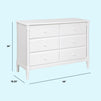 M7326W,DaVinci,Jenny Lind Spindle 6-Drawer Dresser in White