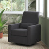 M10887GY,DaVinci,Piper Recliner in Dark Grey Finish w/Dark Grey Piping