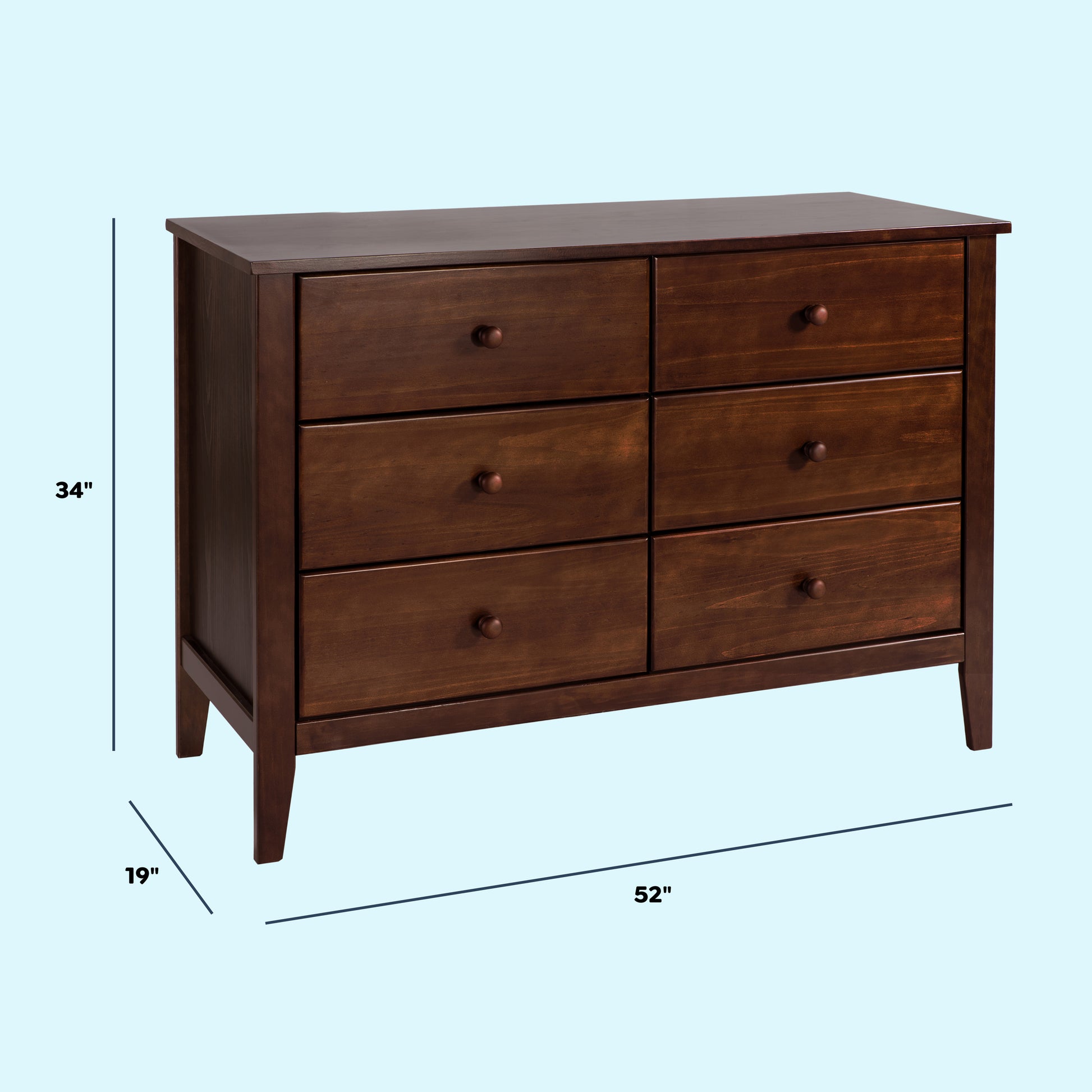 F11526Q,Carter's,Morgan 6-Drawer Double Dresser in Espresso Finish