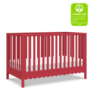 M27801TRD,DaVinci,Sammy Scallop 4-in-1 Convertible Crib in Strawberry Red