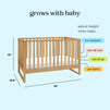 M25001HY,DaVinci,Hunter 3-in-1 Convertible Crib in Honey