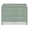 M27826LS,DaVinci,Sammy Scallop 6-Drawer Dresser in Light Sage