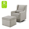 F18787PFTGRY,Carter's,Adrian Swivel Glider with Storage Ottoman in Performance Grey Linen