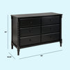 M7326E,DaVinci,Jenny Lind Spindle 6-Drawer Dresser in Ebony