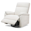 M24387FCS,DaVinci,Suzy Swivel Recliner in Fog Chatham Stripe Performance Eco-Weave