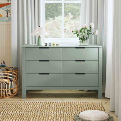 F11926LS,Carter's,Colby 6-Drawer Double Dresser in Light Sage