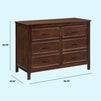 M12826Q,Charlie 6-Drawer Double Dresser in Espresso