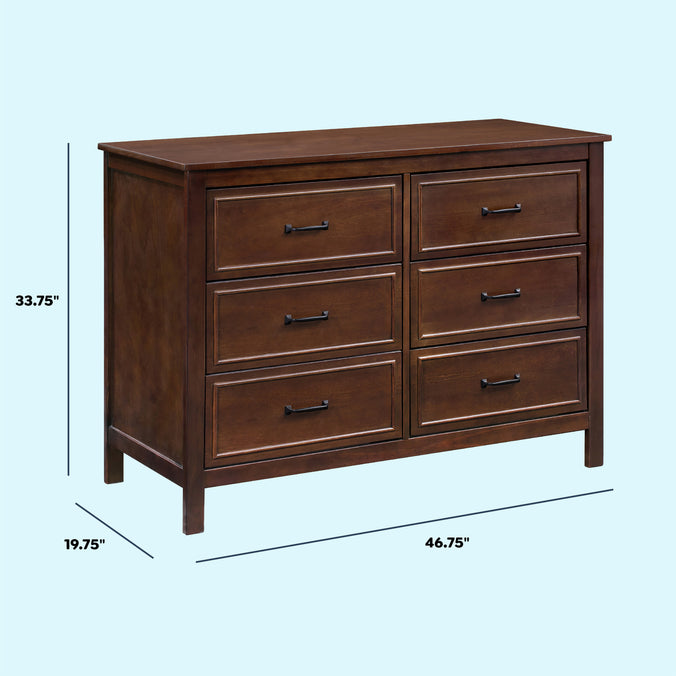 M12826Q,Charlie 6-Drawer Double Dresser in Espresso