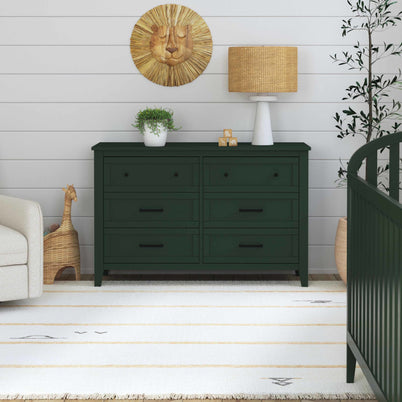 M24726FRGR,DaVinci,Beau 6-Drawer Dresser in Forest Green