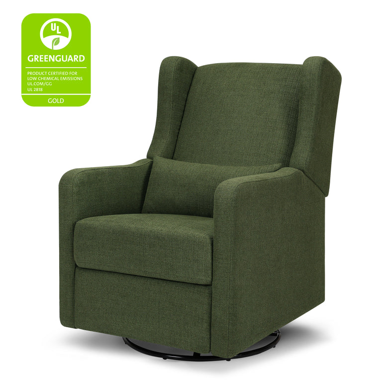 F19587PFGL,Carter's,Arlo Recliner and Swivel Glider in Performance Forest Green Linen