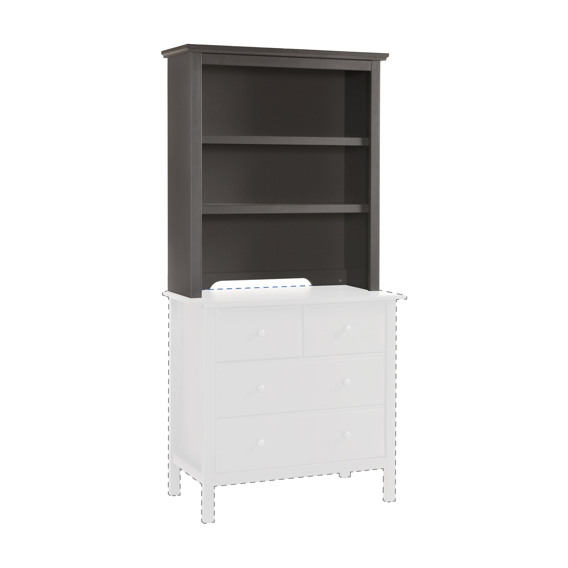 M4309SL,DaVinci,Autumn Bookcase / Hutch in Slate Finish