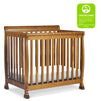 M5598CT,DaVinci,Kalani 4-in-1 Convertible Mini Crib in Chestnut Finish