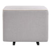 M13985GCM,DaVinci,Davinci Universal Gliding Ottoman in Grey Finish with Cream Piping