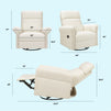 M24386VN,DaVinci,Suzy Flex Swivel Recliner w/ Adj. Arms & Headrest in Vanilla