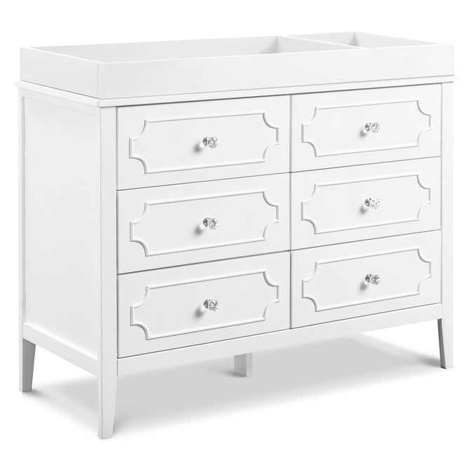 M11426W,DaVinci,Chloe Regency 6-Drawer Dresser in White