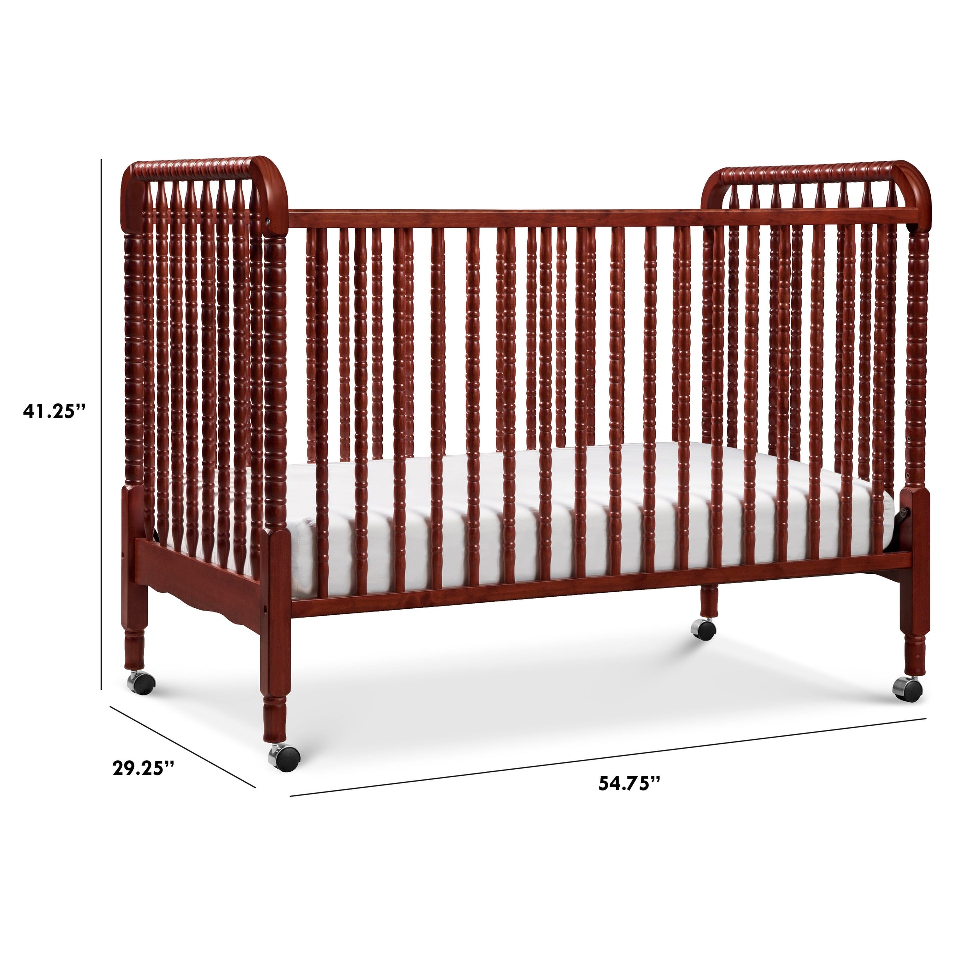 M7391C,Jenny Lind Stationary Crib In Rich Cherry Finish