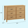 M12826HY,DaVinci,Charlie 6-Drawer Double Dresser in Honey