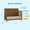 M27301L,DaVinci,Frem 4-in-1 Convertible Crib in Walnut