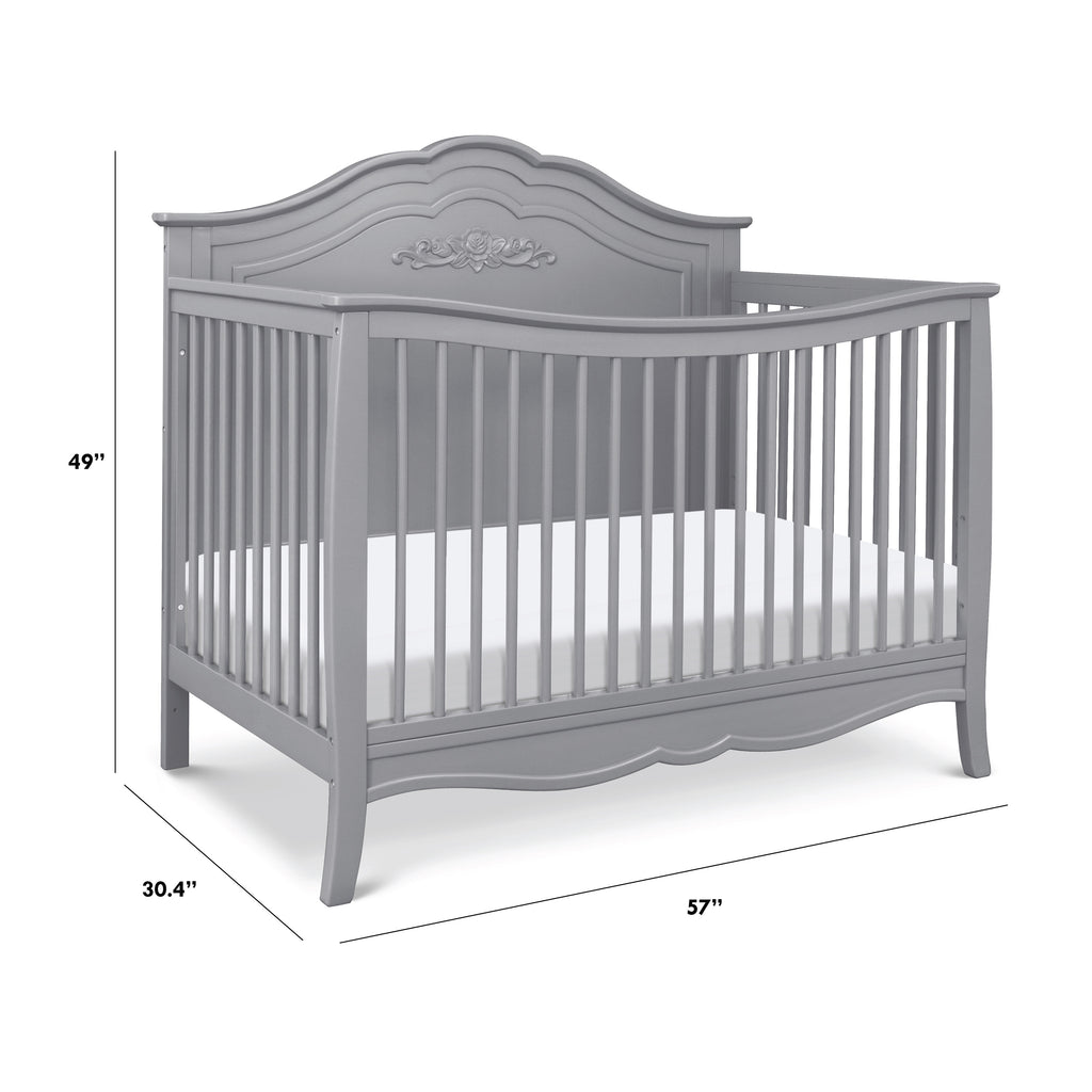 M20801G,Fiona 4-in-1 Convertible Crib in Grey